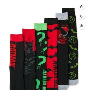DC Comics Batman and Riddler Men's Socks - Multi-Color
